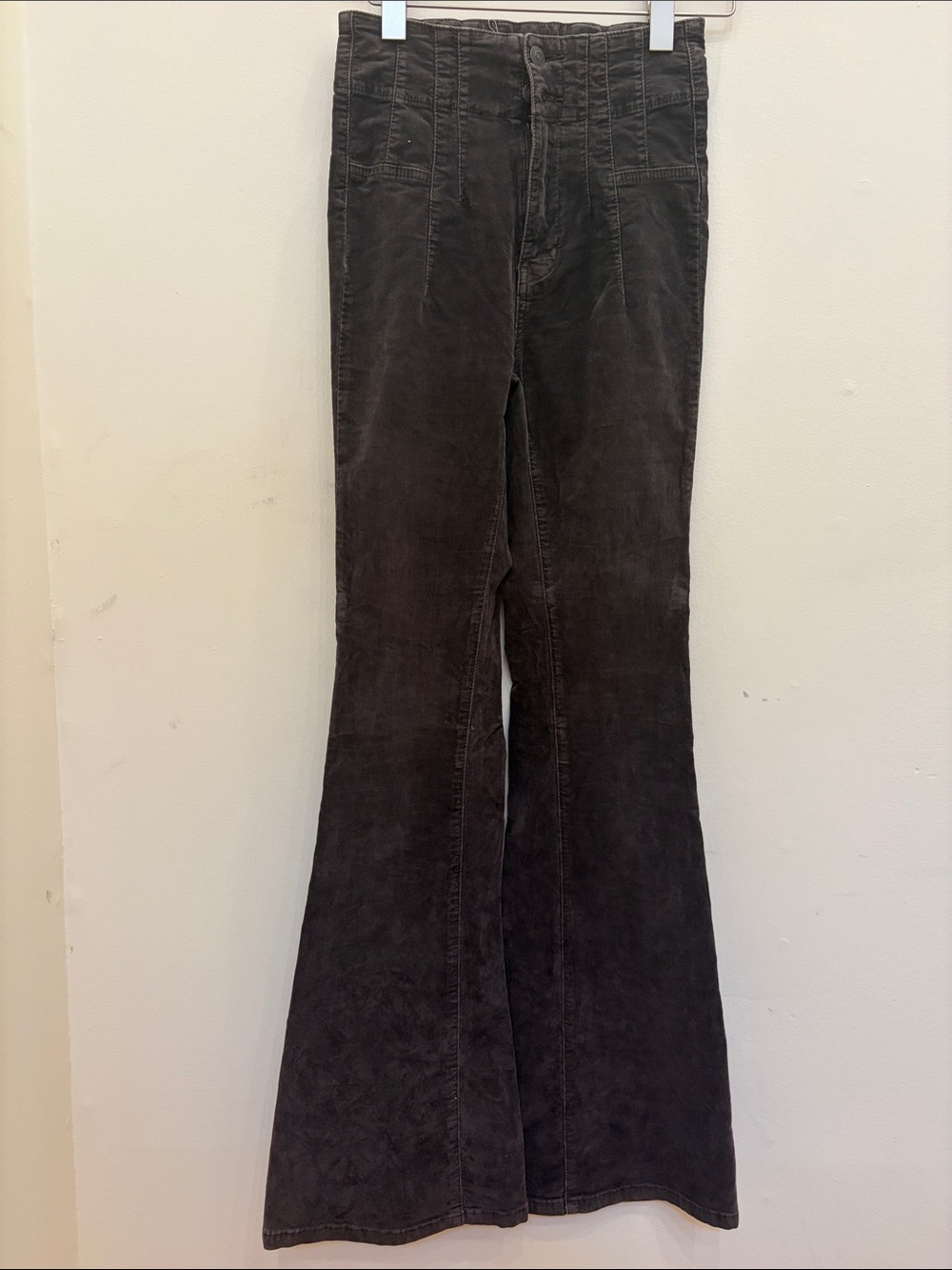 We The Free Black Corduroy Flare Jeans